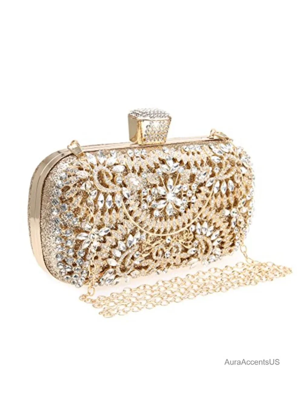 Sparkly Rhinestone Crystal Clutch Bag Sequin Bridal Purse Evening Handbag